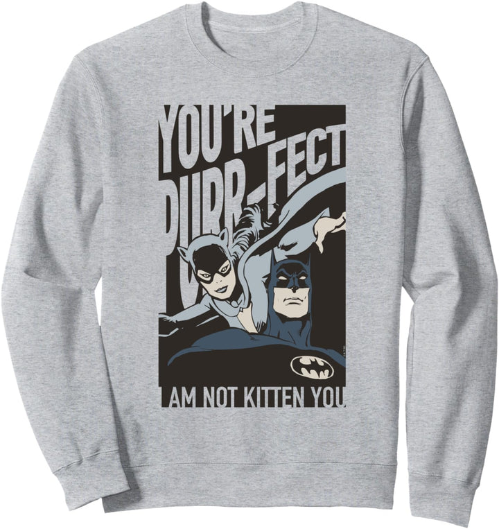 Batman Valentine's Day Catwoman You're Purrfect Sweatshirt