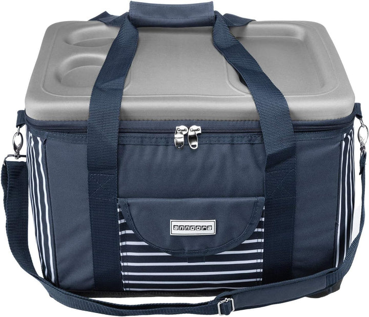 anndora Kühltasche XL 40 Liter Xl Navy Blau Weiss