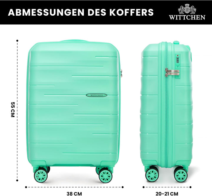 WITTCHEN ARCO Line | Kabinenkoffer Handgepäck Kleiner Koffer | Leichtes Gepäck Polypropylen TSA-Schl