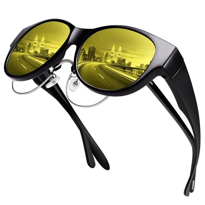 URUMQI Nachtsichtbrille für Autofahrer, Nachtfahrbrille Nachtbrille zum Autofahren Damen Herren, Aut