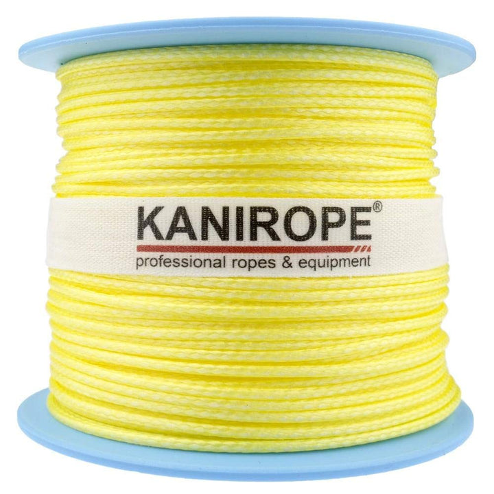 Kanirope® Dyneema Seil PRO 1mm 100m Gelb 12-fach geflochten SK78 verstreckt beschichtet, 100m Gelb
