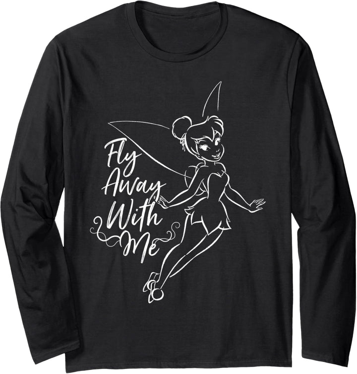 Disney Peter Pan Tinker Bell Fly Away With Me Outline Langarmshirt