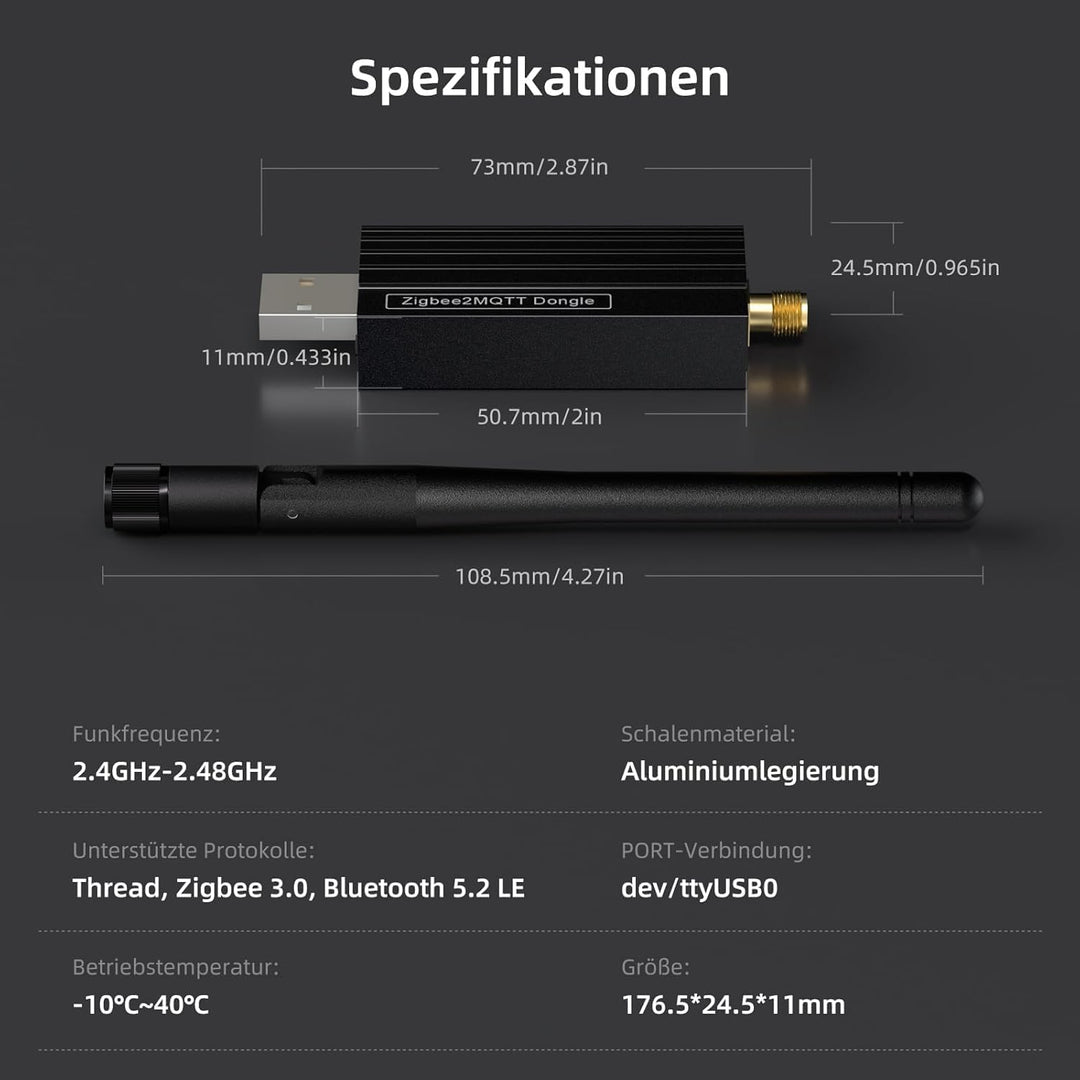 AVATTO Zigbee 3.0 Gateway, Home Assistant Gateway,Zigbee2mqtt Gateway, CC2652P-Chip, für Zigbee2MQTT