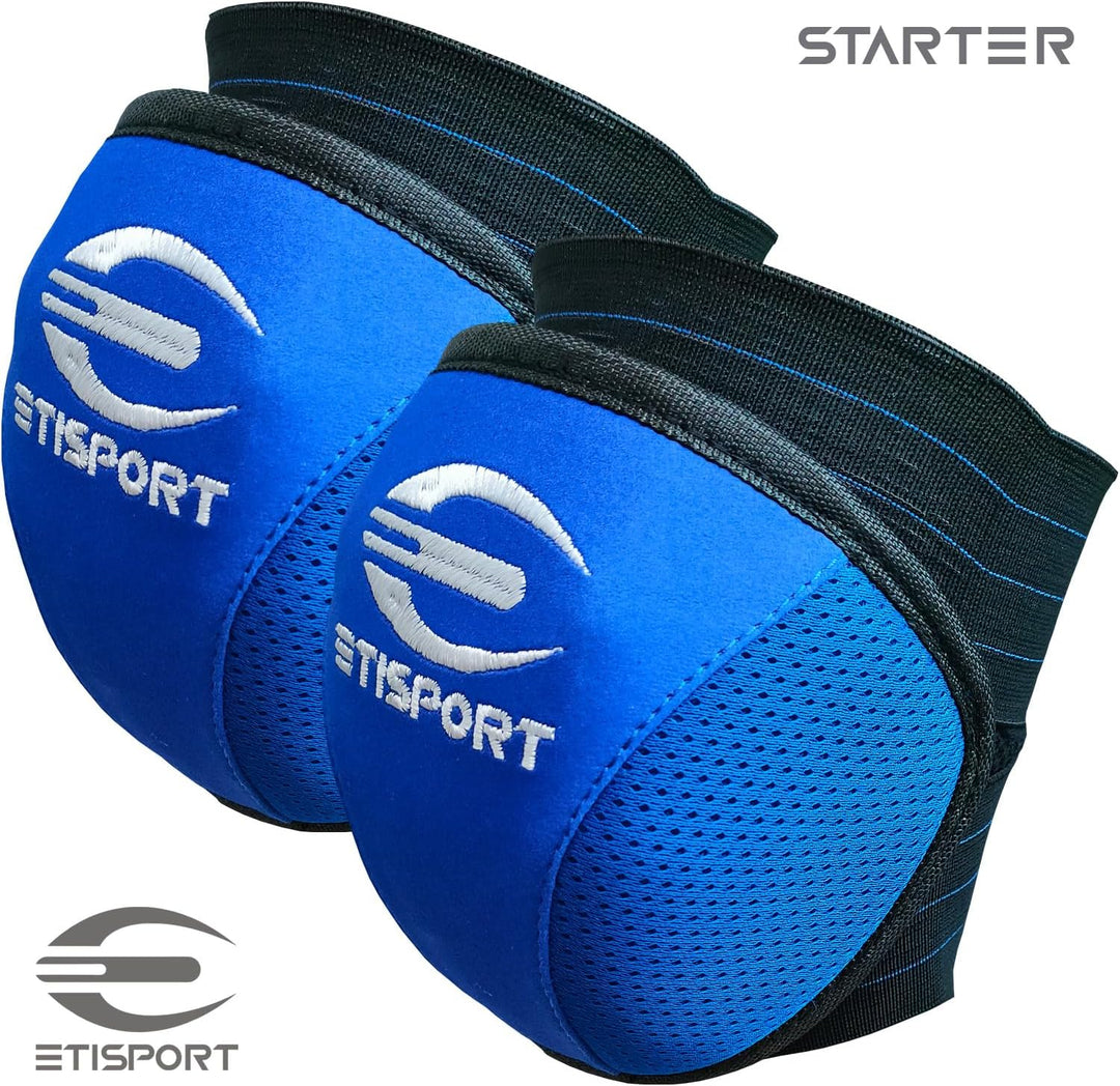ETISPORT Schutzset, Handschuhe, Knieschützer, Schienbeinschützer für Rollhockey für Kinder Starter.