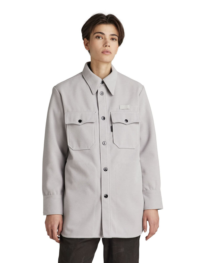 G-STAR Damen Boyfriend Overshirt XS Grau (Cool Grey D22178-d200-1295), XS Grau (Cool Grey D22178-d20