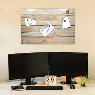 Navaris Magnettafel Magnetpinnwand Memoboard zum Beschriften - 60x40 cm Notiztafel div. Designs - Ta