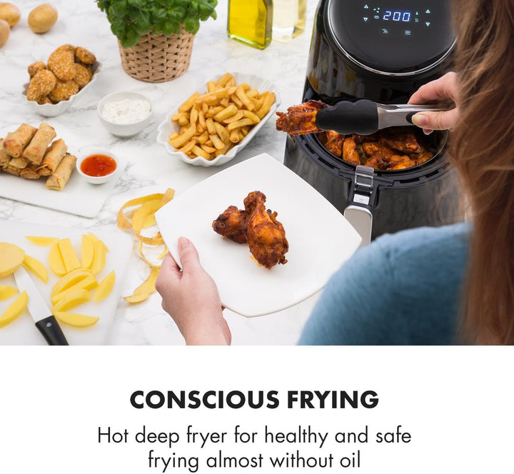 Klarstein AirVital - Heissluftfritteuse, Fritteuse, AirFryer, 1300 W, 2,5 L Füllmenge, fett-frei Fri