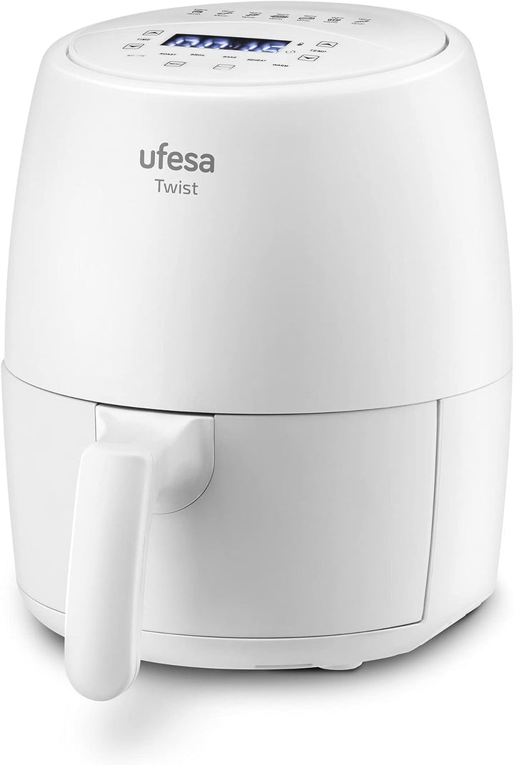Ufesa Twist Heissluftfritteuse ohne Öl, 2L, Airfryer mit 6 Programme, 1200w, Zeitchaltuhr, Temperatu