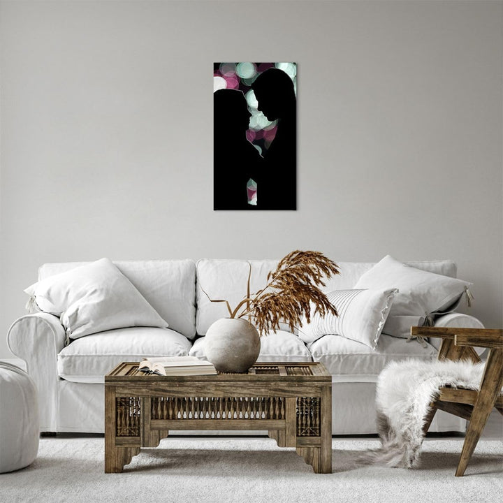 Bilder auf Leinwand Paar Liebe Beziehung Leinwandbild mit Rahmen 45x80cm Wandbilder Dekoration Wohnz
