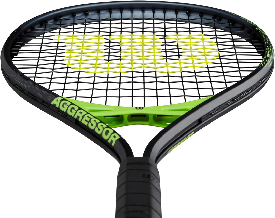 Wilson AGGRESSOR TNS RKT, Schwarz / Grün 4-3/8" (3), 4-3/8" (3)