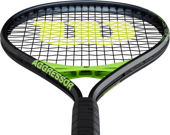 Wilson AGGRESSOR TNS RKT, Schwarz / Grün 4-3/8" (3), 4-3/8" (3)