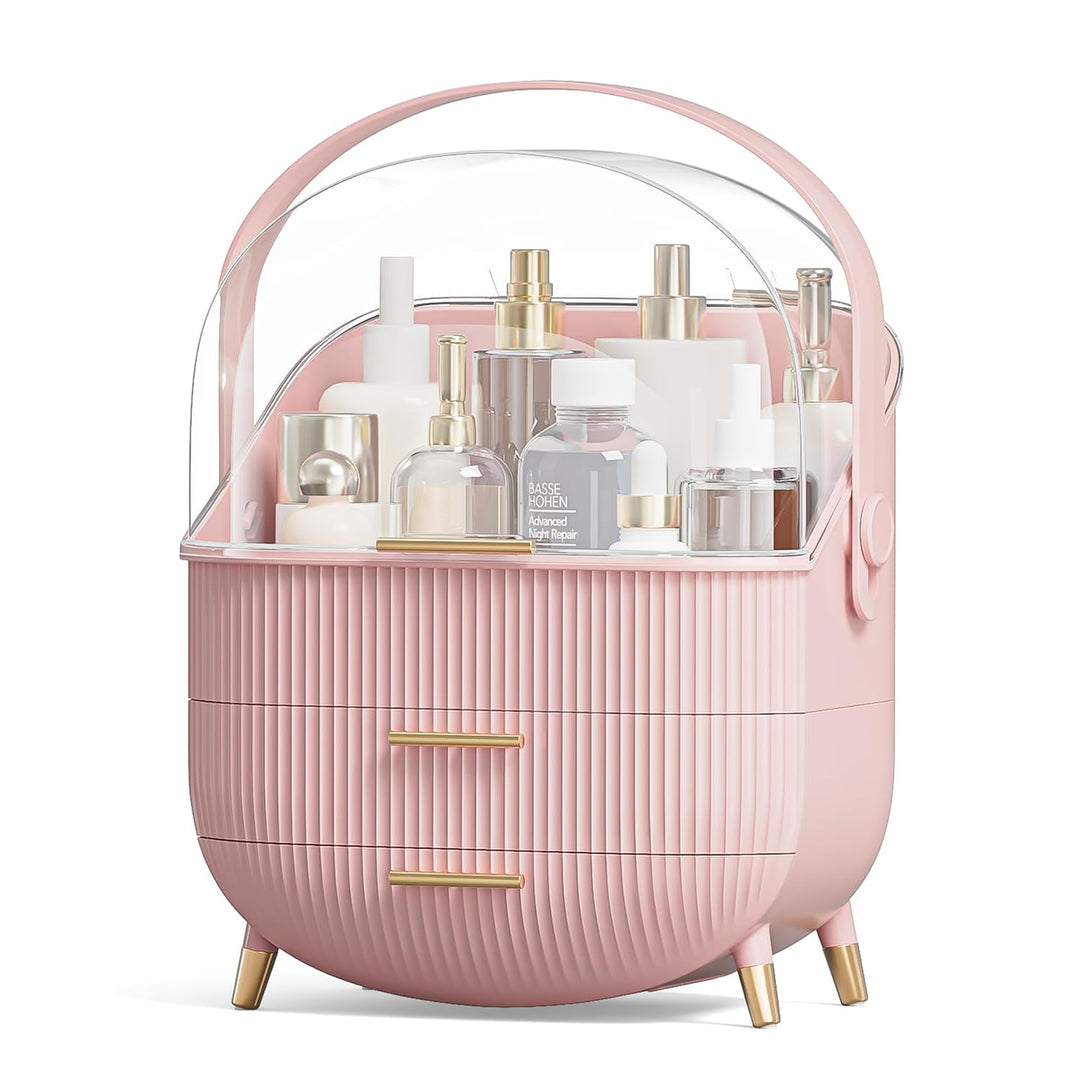 Make Up Organizer, Hautpflege Organizer für Schminktisch, tragbare Kosmetik Vitrine, Make up Caddy f