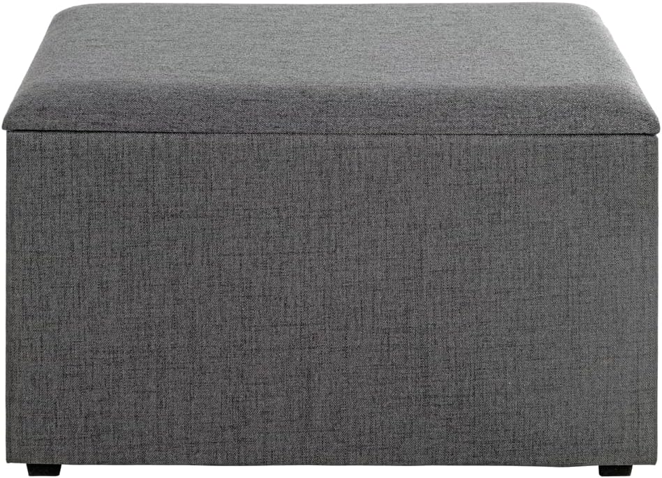 HAKU Möbel Sitztruhe, MDF, anthrazit, B 65 x T 40 x H 42 cm anthrazit_Textil 65 x 40 x H 42 cm Anthr