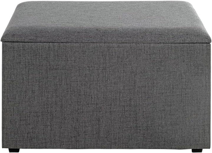 HAKU Möbel Sitztruhe, MDF, anthrazit, B 65 x T 40 x H 42 cm anthrazit_Textil 65 x 40 x H 42 cm Anthr