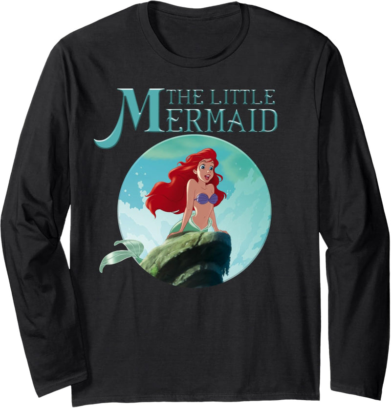 Disney The Little Mermaid Ariel Rock Splash Poster Langarmshirt