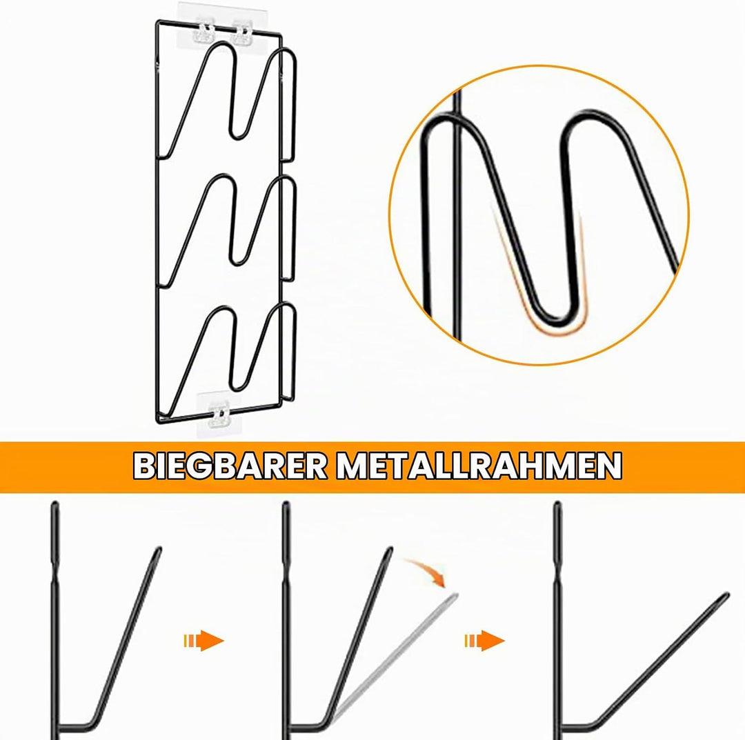 Aisny Topfdeckelhalter, Selbstklebender Topf- und Pfannendeckelhalter 3 Schlitzen, 2 Stück Topfdecke