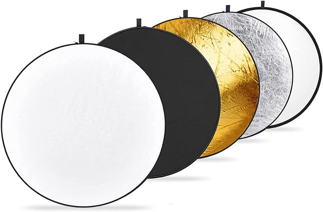 NEEWER 110cm Lichtreflektor Lichtdiffusor 5 in 1 zusammenklappbare Multischeibe mit Tasche, durchsch