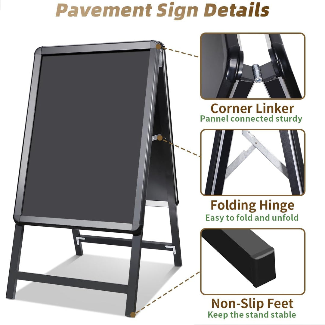 NewZeal Kundenstopper A1 beidseitig Plakatständer, Double Sided Display A-Board Poster Stand Sign Ho