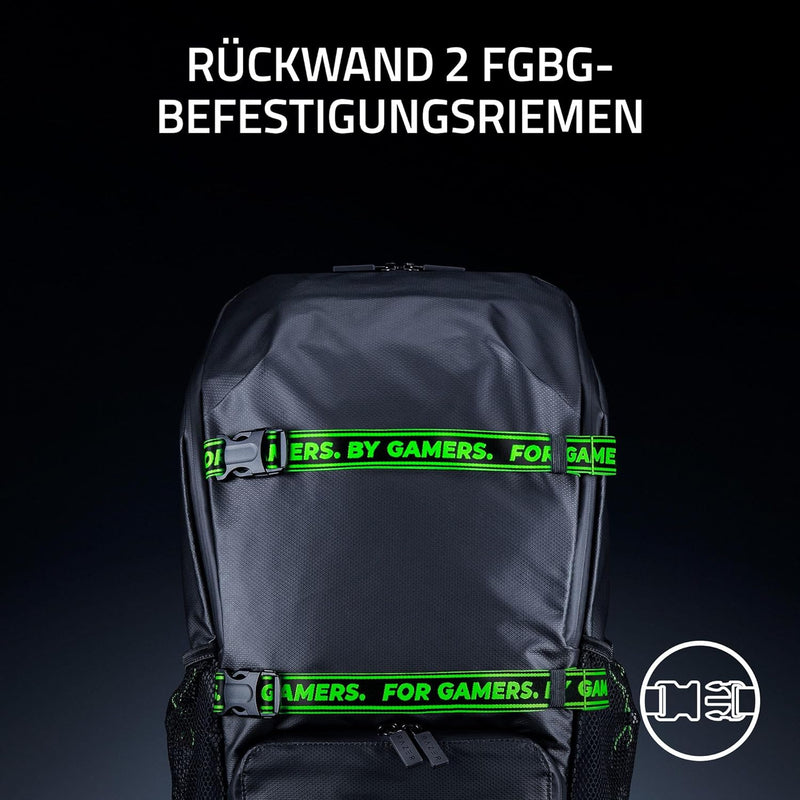 Razer Scout Backpack (15.6") - Leichter Allwetter-Toploader-Rucksack (Leichte wasser- und abriebfest