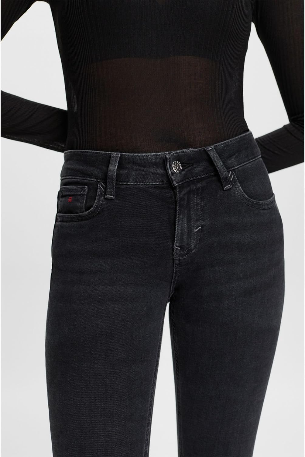 ESPRIT Damen Jeans 24W / 32L Black Rinse, 24W / 32L Black Rinse