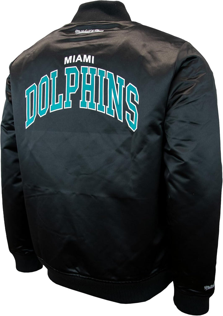 Mitchell & Ness NFL Team Bomber Jacke, Schwarz M Miami Dolphins, Schwarz, M Miami Dolphins, Schwarz
