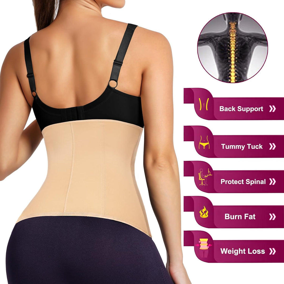 KUMAYES Korsett Damen Waist Trainer Cincher Korsage Taillenformer Bauchweggürtel Corsage Shapewear D
