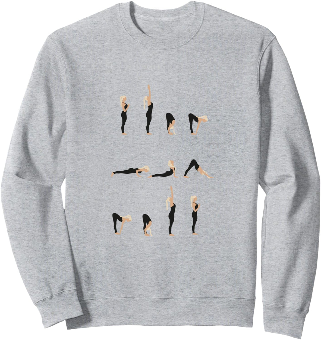 Minimalist Yoga Sun Salutation Sonnengruss A Sweatshirt