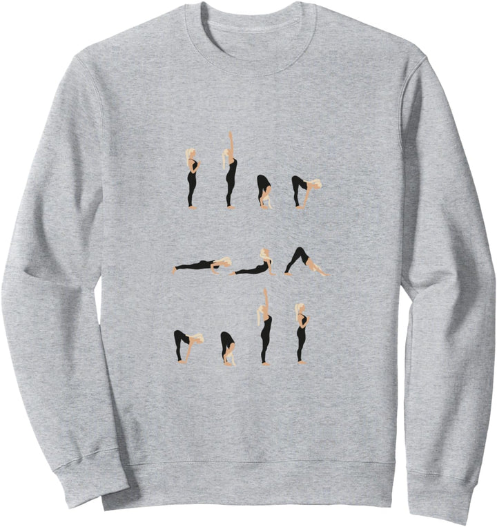 Minimalist Yoga Sun Salutation Sonnengruss A Sweatshirt