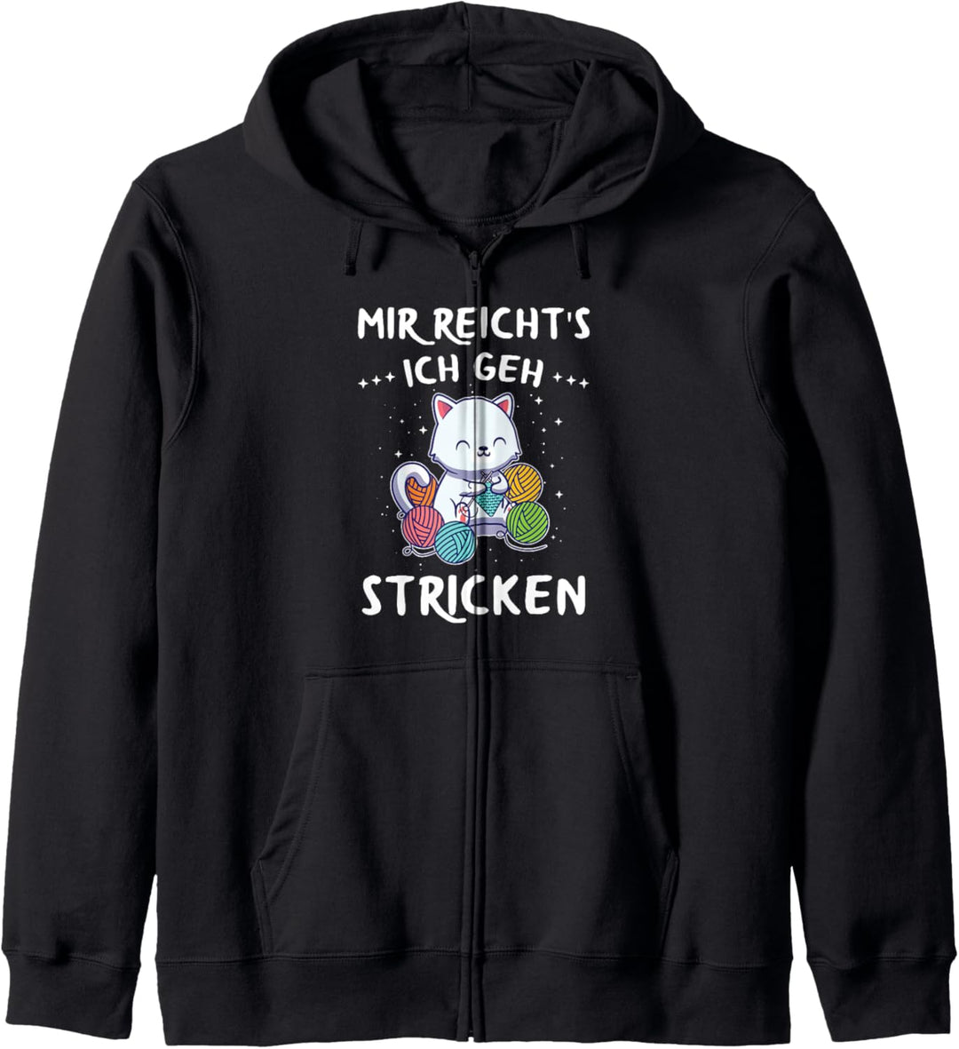 Mir Reichts Ich Geh Stricken Nähen Häkeln Strickerin Spruch Kapuzenjacke