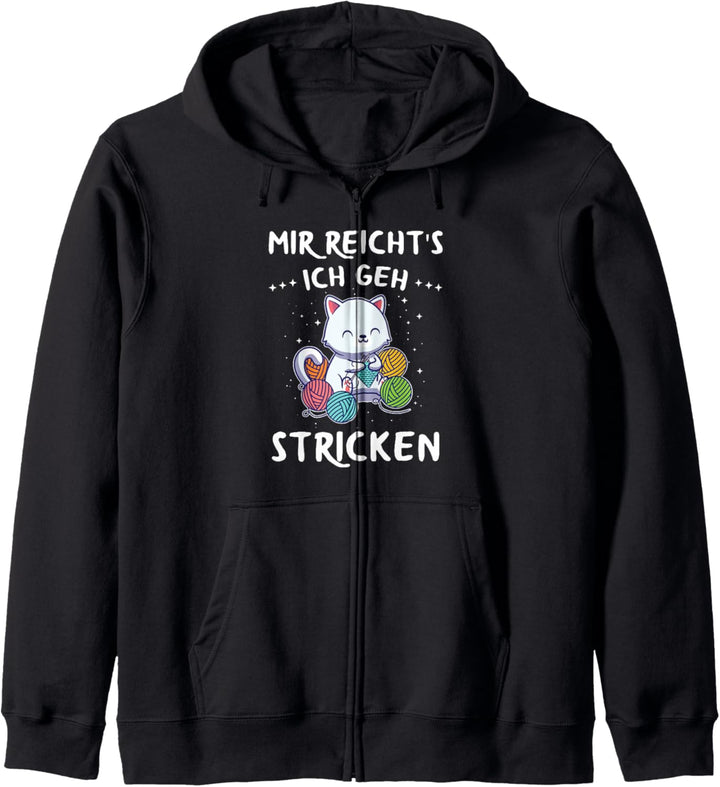Mir Reichts Ich Geh Stricken Nähen Häkeln Strickerin Spruch Kapuzenjacke