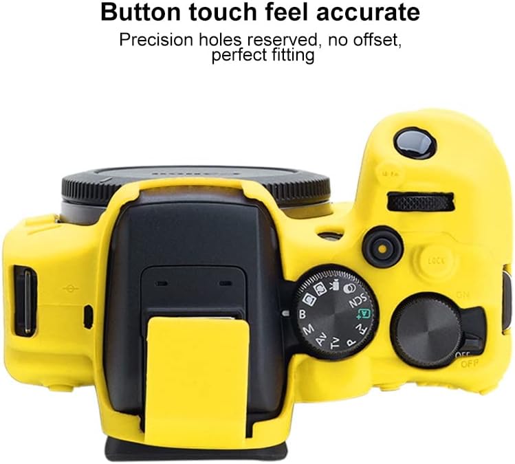 Kameratasche für Canon EOS R10, Silikon-Gummi, Kameragehäuse, Schutzhülle für Canon EOS R10, Gelb, g