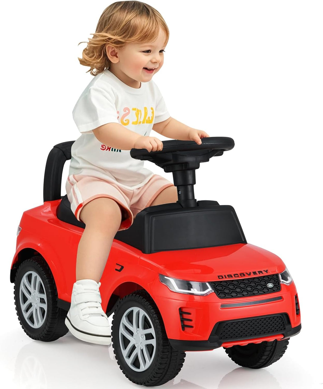 COSTWAY Rutschauto ab 1 Jahr, Rutschfahrzeug mit Stauraum unter Sitz, Rutscher Kinderauto mit Hupe &