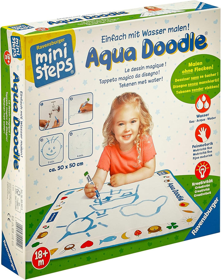 Ravensburger ministeps Aqua Doodle - Malen für Kinder ab 18 Monaten, Kreatives Malset für fleckenfre