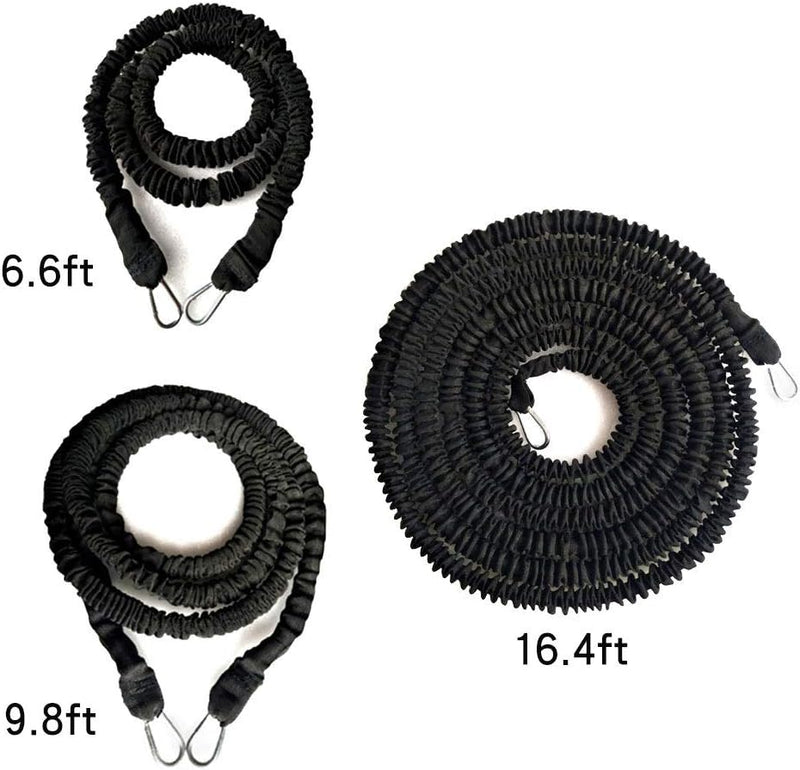 Sunsign 4-Pcs Bungee Resistance Cord Set Fit Solo oder Partner Ideal für Taekwondo Hockey Tennis Fus