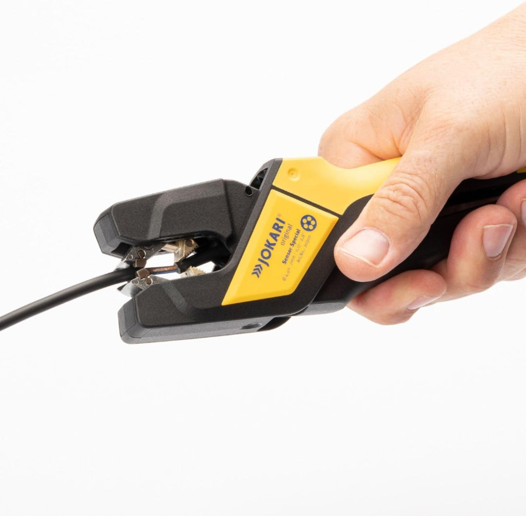 Jokari Abisolierzange Sensor Special (Abisolierbereich ø 4,4 – 7 mm, Abisolierlänge einstellbar, Abm