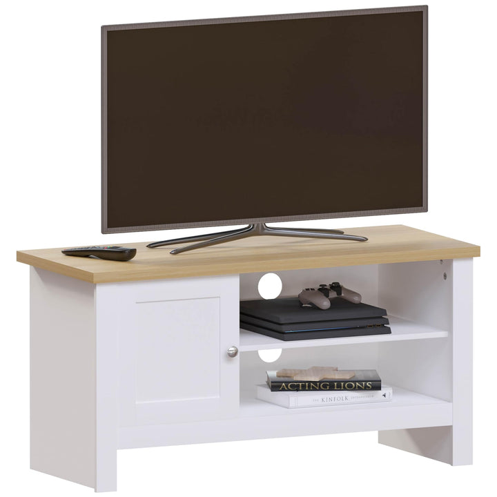 Vida Designs TV-Bänke & Lowboards, MDF, Spanplatte und Melaminfurnier, Weiss, Standard, Weiss