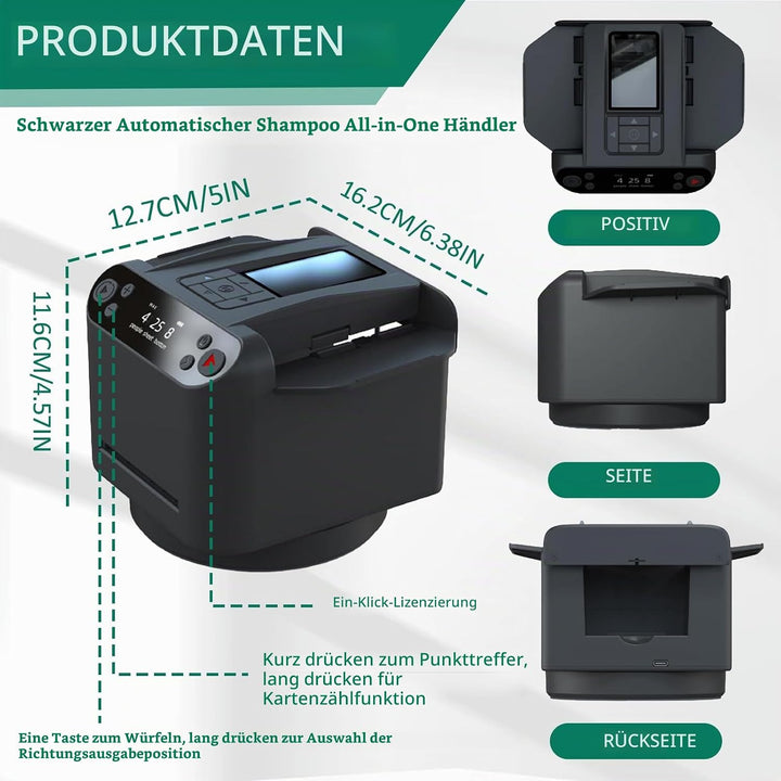 Automatischer Kartenmischer Kartengeber,Ultra leise 360° drehbarer Kartengeber mit 4 kabellosen Kart