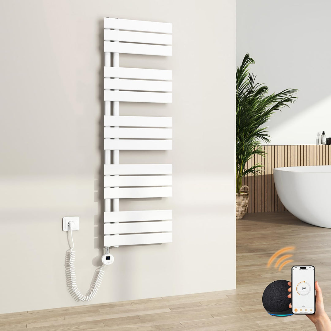 S'AFIELINA Badheizkörper elektrisch mit Thermostat und WiFi, Handtuchheizkörper elektrisch 1320×400