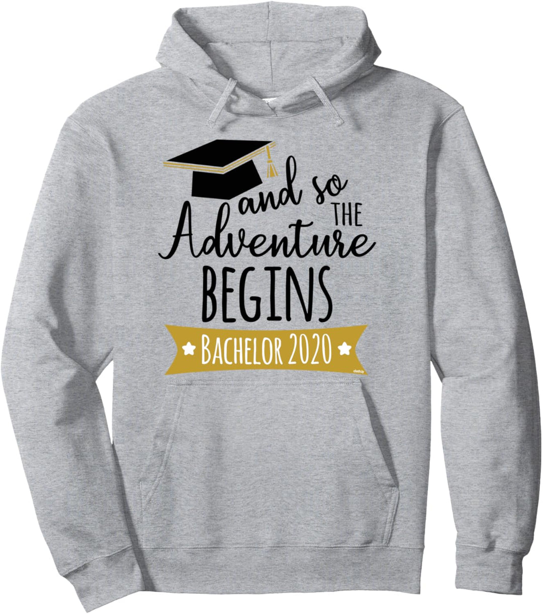 Bachelor 2020 Abschluss Geschenk The Adventure Begins Pullover Hoodie