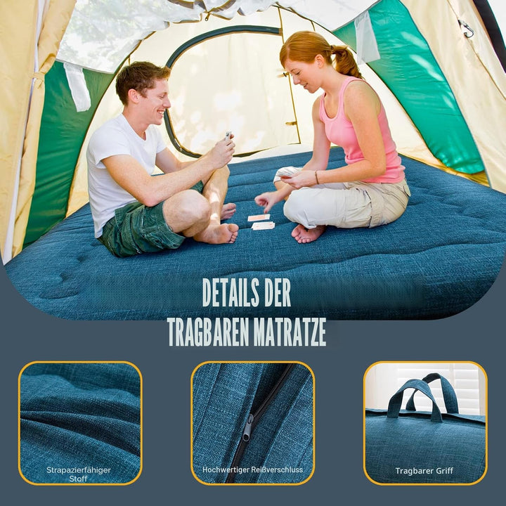 MAXYOYO Tragbare, Faltbare Futon-Matratze, hypoallergener Stoff und Schaumstoff-Matratzenauflage mit
