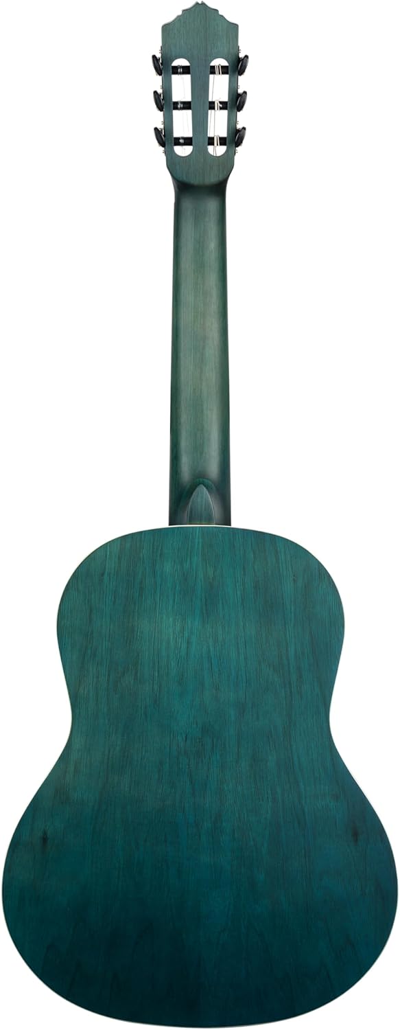 Ortega Guitars blaue Konzertgitarre Full-Size - Student Series - Catalpakorpus mit Fichtendecke (RST