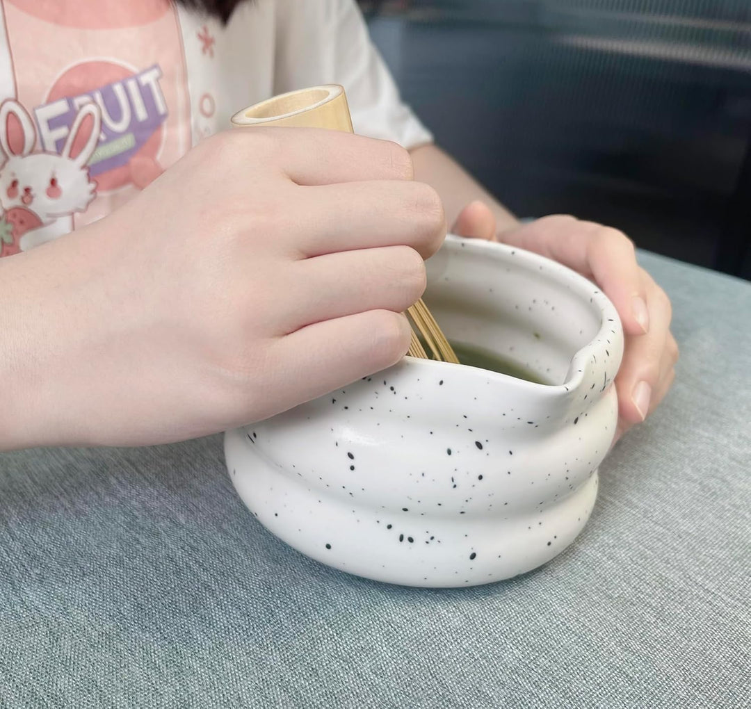 Premium Matcha Set – Matcha Schale, Bambusbesen und Matcha-Löffel Filterlöffel Matcha Set– Vollständ