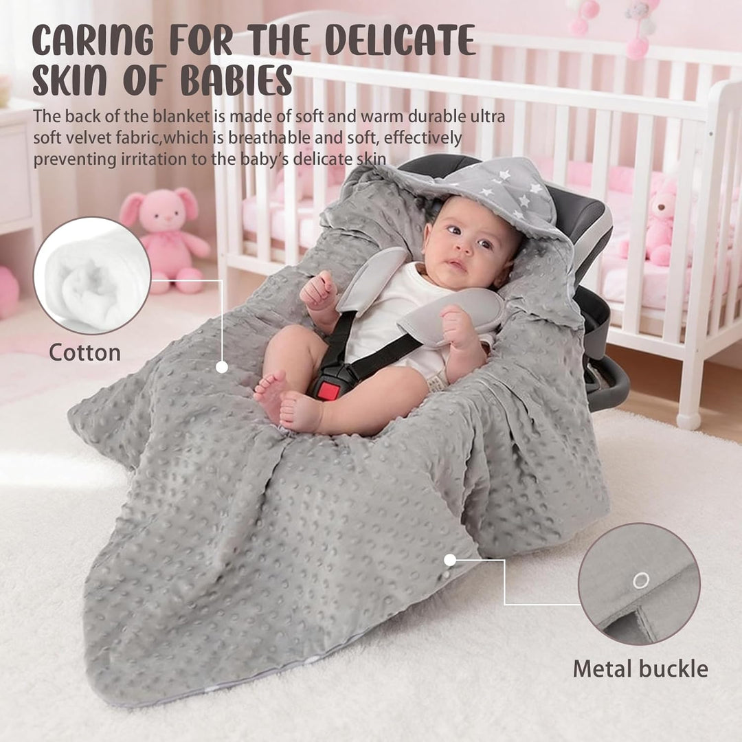 PORFOYO Baby Einschlagdecke, Kinderwagen Kuscheldecke, Babyschale Decke, Einschlagdecke Babyschale,
