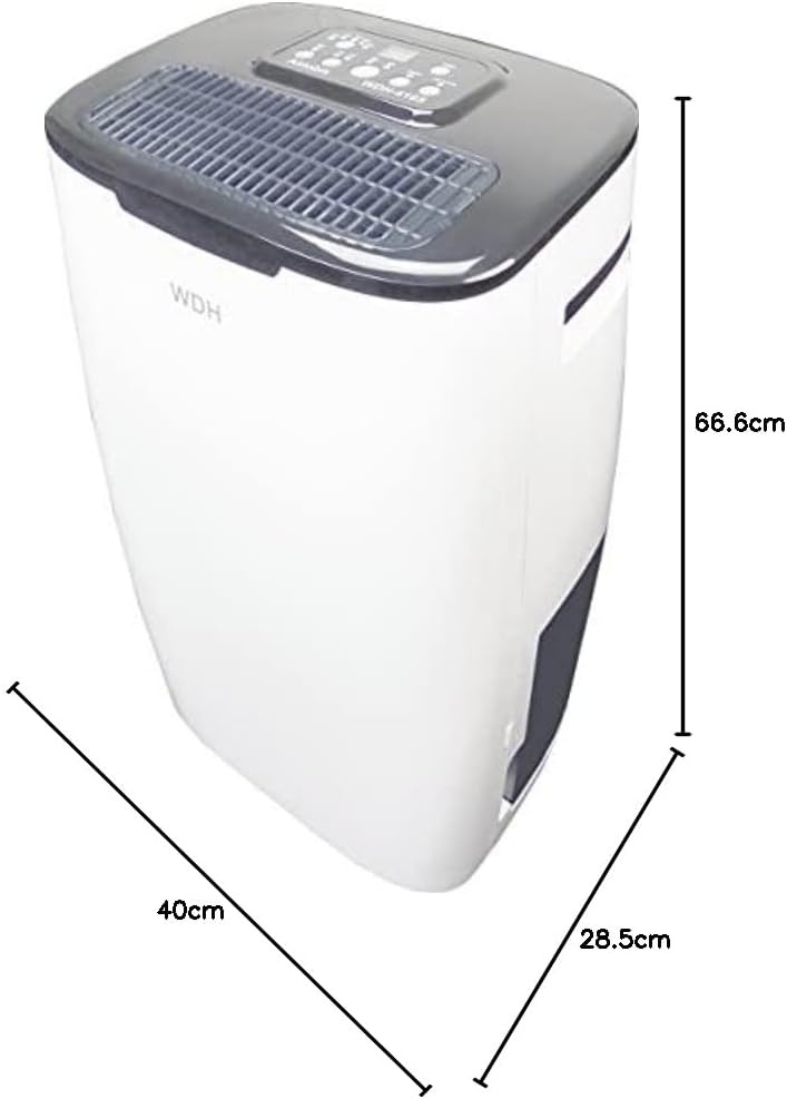 Aktobis WDH-416S elektrischer Luftentfeuchter | 20 L/T, bis 40 m² | energieeffizient, ca. 260W im Da