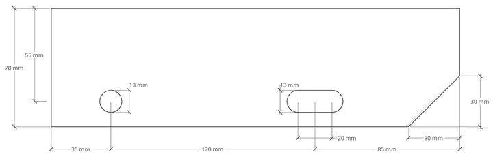 Gitterrost-Stufe Verzinkt & Weiss Pulverbeschichtet 800 x 240 mm Maschenweite 30 mm nach DIN 24531 u