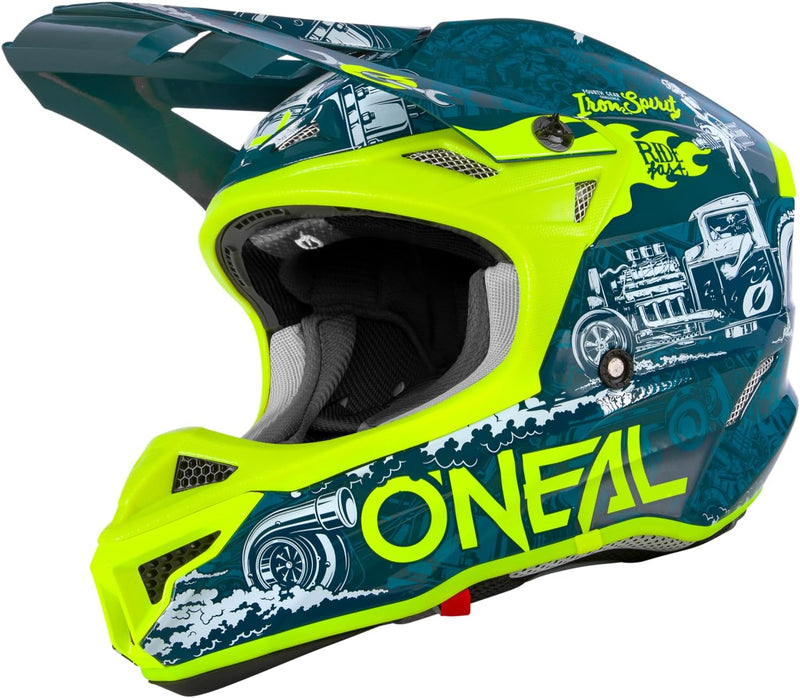 Oneal 5SRS Polyacrylite Helm HR Blau/Neon Gelb S Blau/Neongelb, S Blau/Neongelb