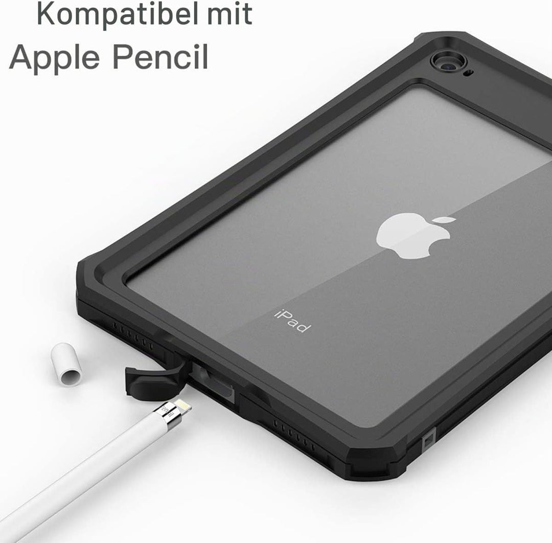 AICase Hülle für iPad Mini 5/4 wasserdichte Hülle mit Kickstand Lanyard, 360 Rundum Schutz Transpare