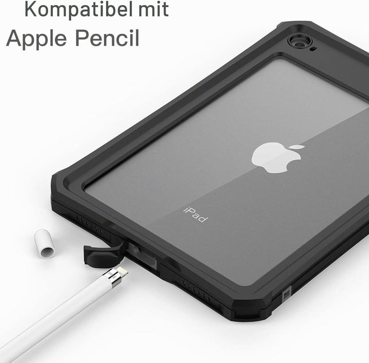 AICase Hülle für iPad Mini 5/4 wasserdichte Hülle mit Kickstand Lanyard, 360 Rundum Schutz Transpare