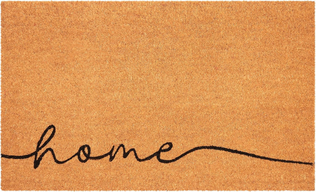 BRUBAKER Fussmatte für Aussen und Innen - Home - 45 x 75 cm Schmutzfangmatte aus 100% Kokos - Antiru