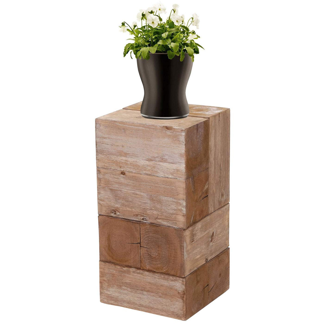 Mendler Blumentisch HWC-A15, Blumensäule Blumenständer, Tanne Holz rustikal massiv MVG-Zertifiziert